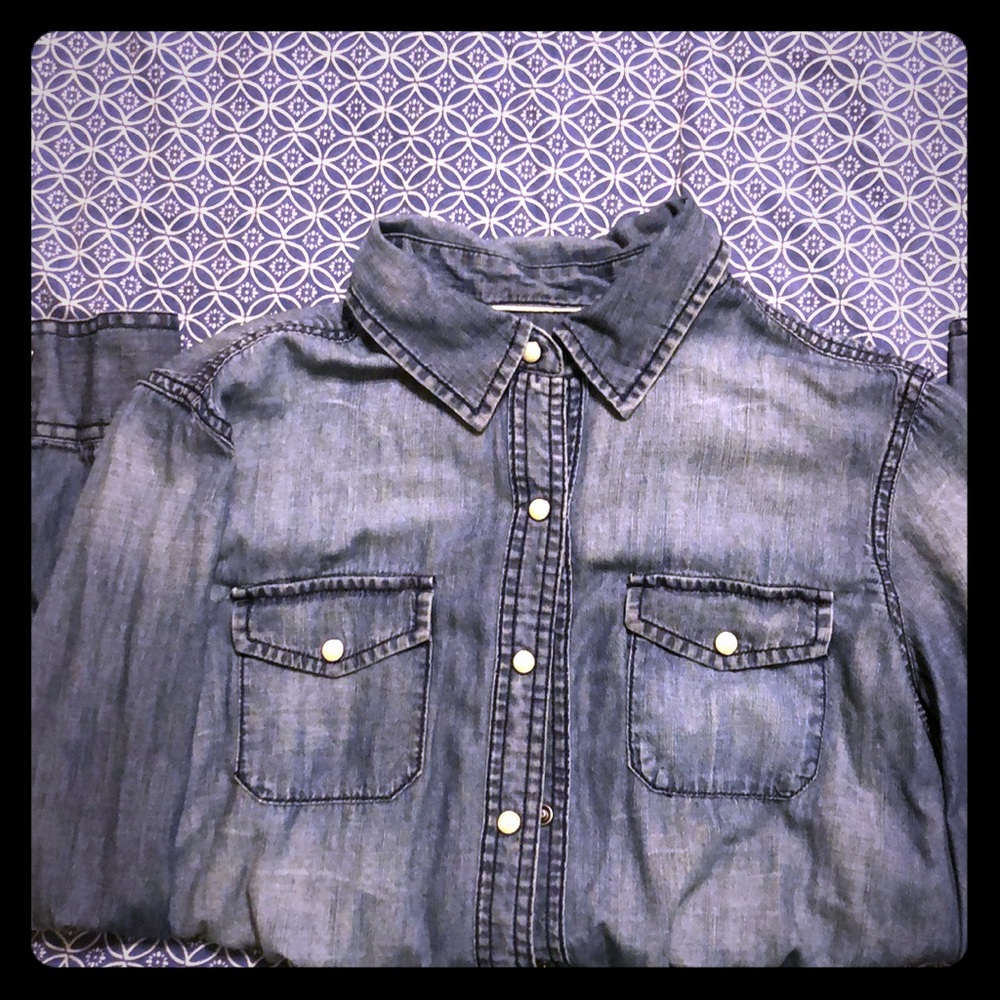 Jean Button up Top
